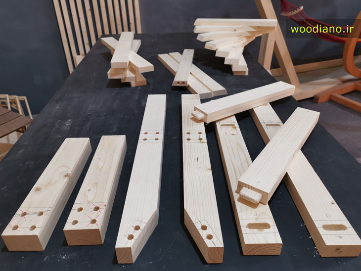 اتصالات نجاری ساخت صندلی چوبی
