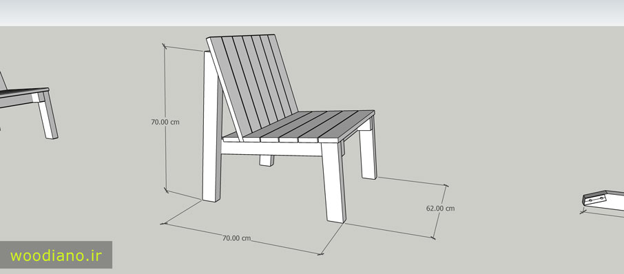 طراحی صندلی چوبی ساده