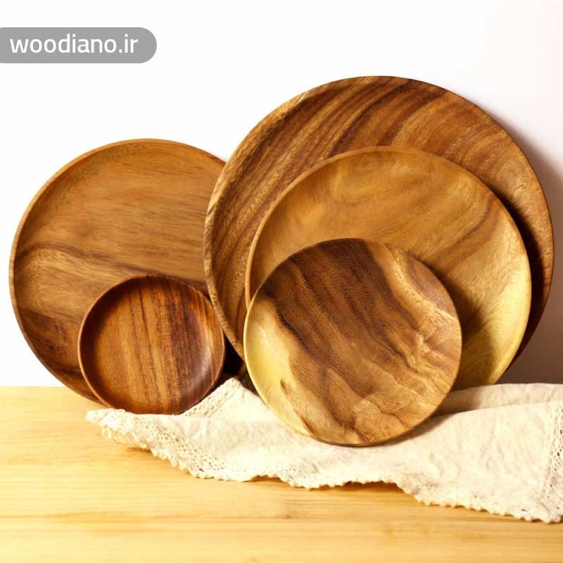 ظروف چوبی زیبا گرد